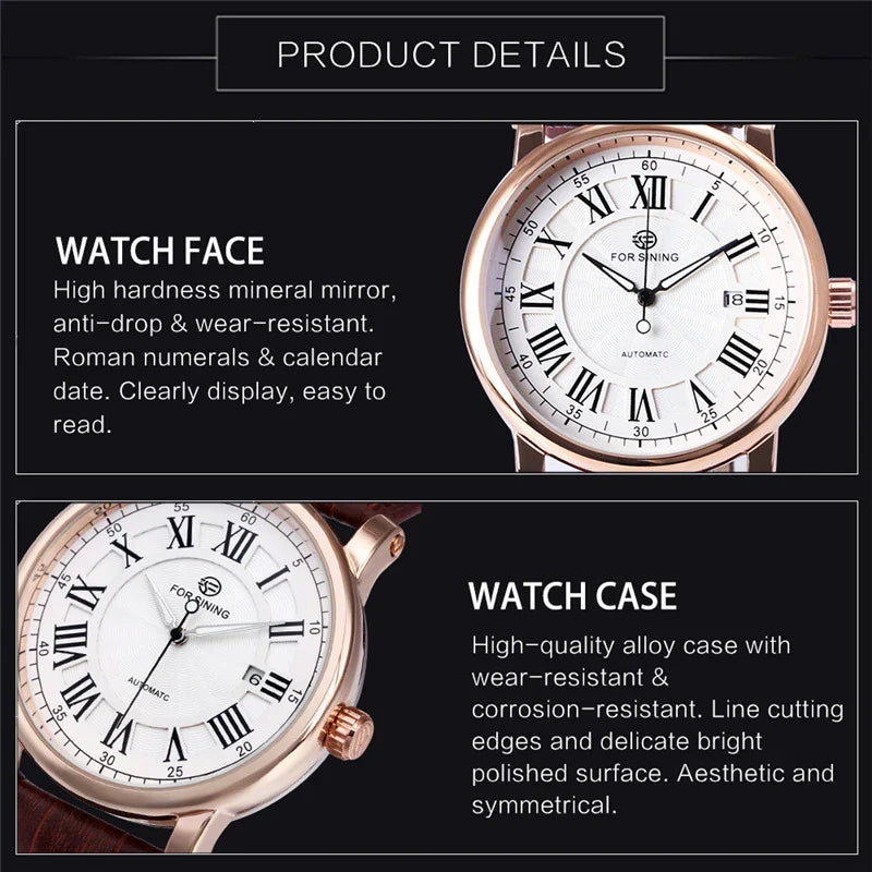 Premium mechanical wristwatch with a sleek, classic British design and durable construction