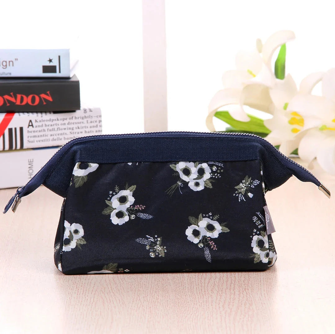 Premium Makeup and Cosmetics Organiser Bag in Flamingo Design with Spacious Interior and Customisable Storage Options