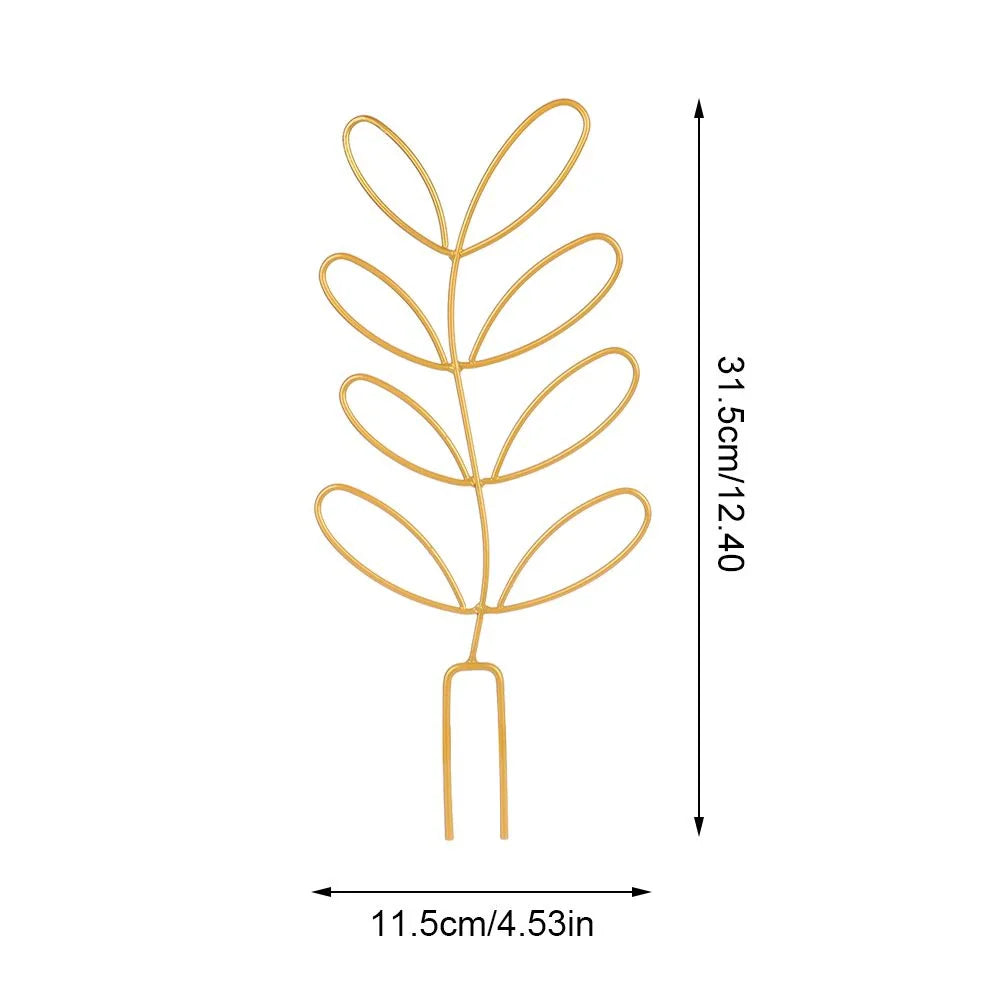 Decorative leaf-shaped plant trellis made of high-quality metal, available in multiple colours to complement your British garden or patio decor