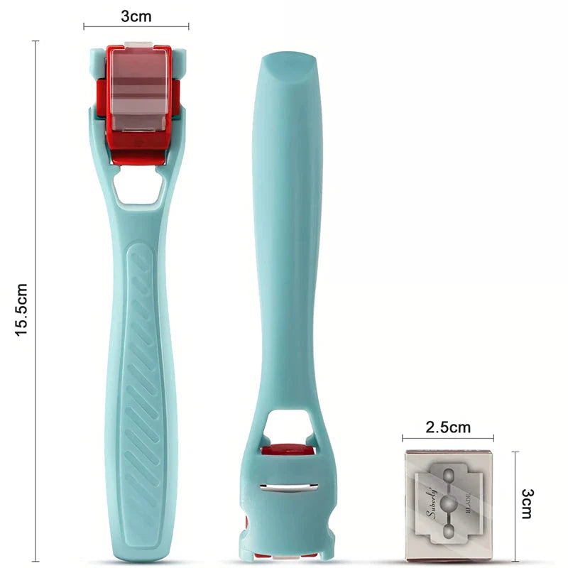 Premium Callus and Corn Remover Set with razor-sharp blade, ergonomic handle, and dander container for effective and hygienic foot care