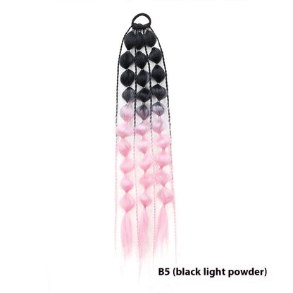 Elegant bubble braid wig in various vibrant lantern-inspired colours