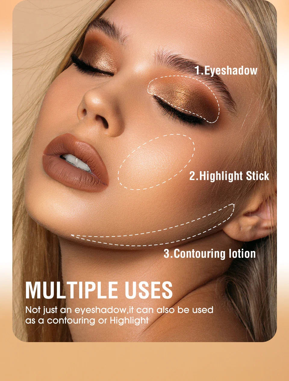 Premium 8-Colour Eye Shadow Stick Palette with Smudge-Resistant Formula for Flawless, Long-Lasting Eye Makeup