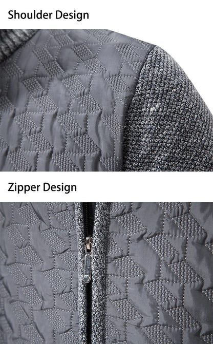 Premium slim-fit jacket with stand collar in a range of classic colours, made from high-quality chenille fabric for exceptional warmth and comfort.
