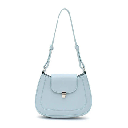 Elegant and versatile vegan leather shoulder bag with adjustable strap, flap cover, and interior pockets for modern British women