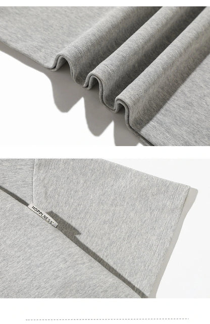 Refined cotton blend lapel shirt with half sleeves in a variety of colours, including brown, melange grey, and dark green