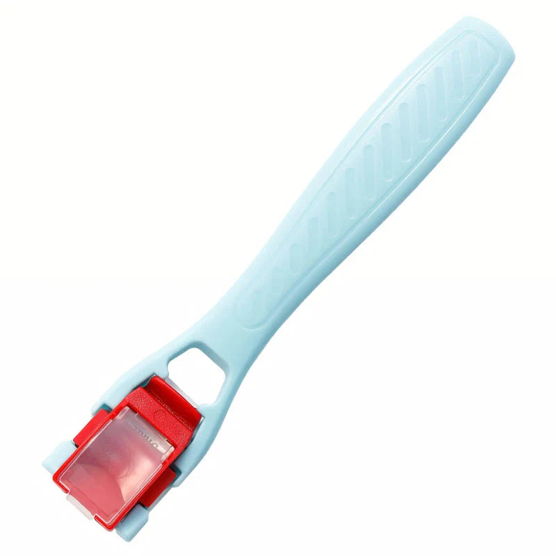 Premium Callus and Corn Remover Set with razor-sharp blade, ergonomic handle, and dander container for effective and hygienic foot care