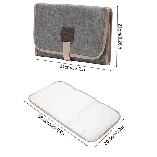 Premium waterproof changing pad for babies, featuring a compact, foldable design and soft, skin-friendly materials for a comfortable, hygienic nappy changing experience on the go.