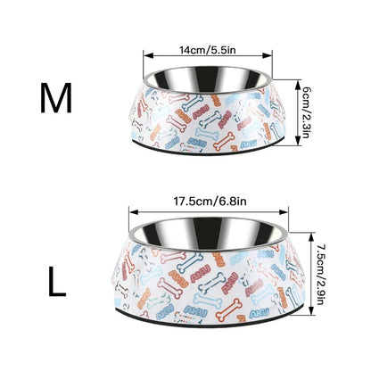 Stainless steel pet bowl with anti-slip base for cats and dogs