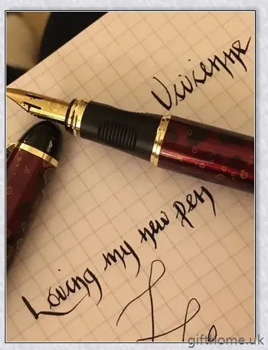 A premium fountain pen with a flexible calligraphy nib, allowing for expressive strokes and elegant writing