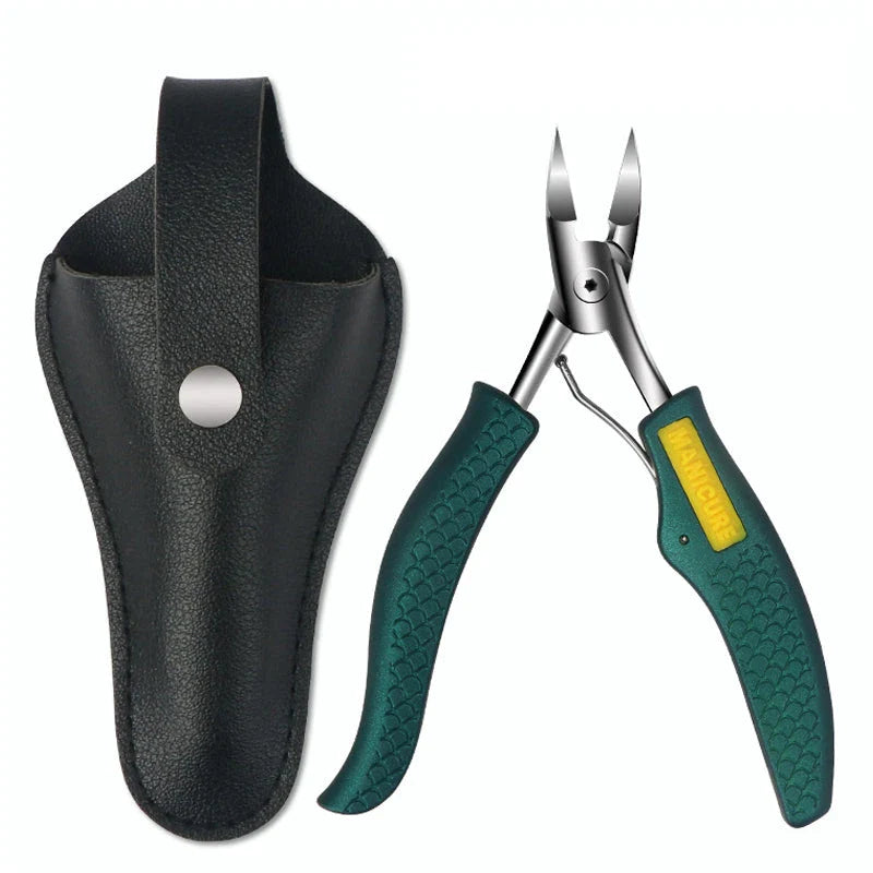 Premium stainless steel toenail clippers with ergonomic design for cutting through thick, tough, and ingrown toenails