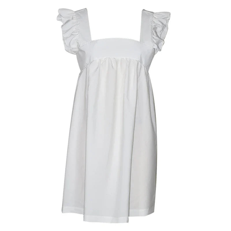 A sophisticated casual dress in a timeless solid colour, made from premium polyester for ultimate comfort and style.