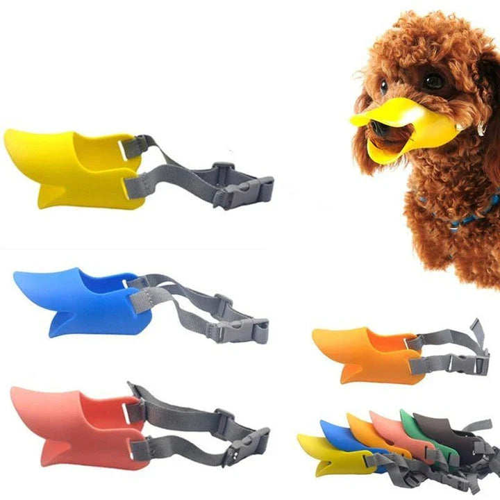 Premium Silicone Dog Muzzle in Charming Duck Style for Small Breeds