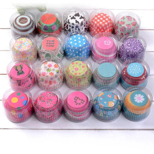 Premium quality, eco-friendly paper cupcake cases in a set of 100, designed for the discerning home baker in the UK.