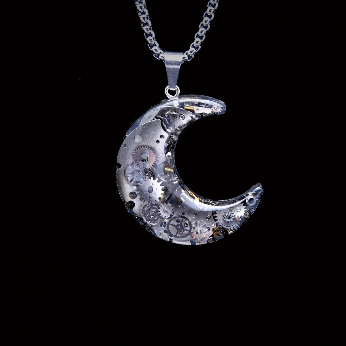 Celestial Allure: Stylish Star and Moon Necklace made of premium titanium steel with a captivating design of stars, moons, and celestial motifs