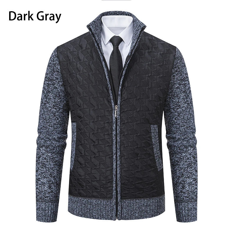 Premium slim-fit jacket with stand collar in a range of classic colours, made from high-quality chenille fabric for exceptional warmth and comfort.