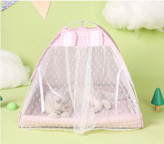 Cozy and comfortable cat bed with raised platform design for optimal temperature regulation and support