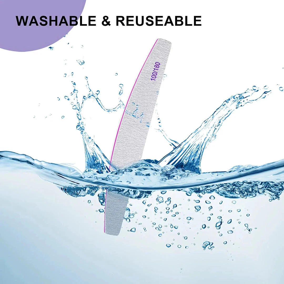 Premium double-sided emery board nail files with 100/180 grit for shaping and smoothing nails