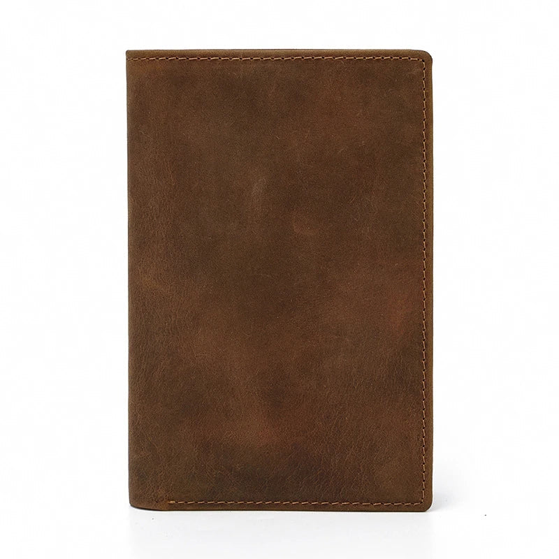 Premium black leather passport wallet with multiple compartments and slots for secure storage and organisation