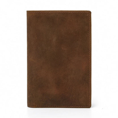 Premium black leather passport wallet with multiple compartments and slots for secure storage and organisation