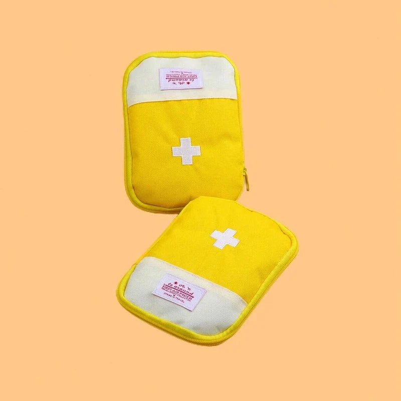 Premium Portable First Aid Kit in Yellow, Compact and Durable Oxford Cloth Design