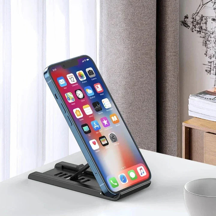 Trendha Premium Desk Phone Holder Stand in different colours, providing a convenient and organised solution for your workspace