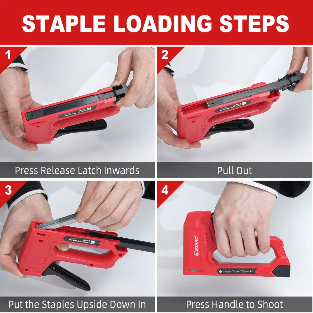 Lightweight, high-quality staple gun kit with ergonomic design for crafting, woodworking, and home improvement projects