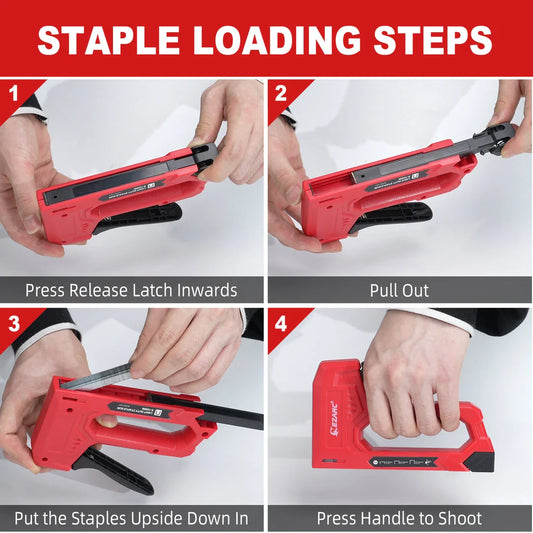 Lightweight, high-quality staple gun kit with ergonomic design for crafting, woodworking, and home improvement projects