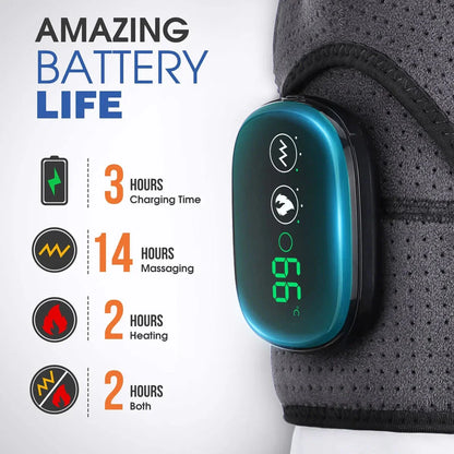 Premium 3-Level Heated and Vibrating Shoulder Massager for Pain Relief and Rehabilitation