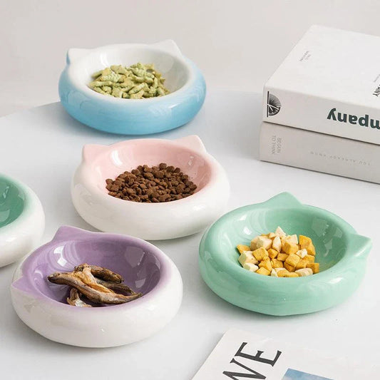 Ceramic Anti-Slip Pet Bowl for Small Dogs and Cats - Durable, Spill-Resistant, and Easy to Clean