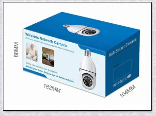 Discreet 1080p 360-degree panoramic WiFi security camera hidden in a light bulb design for comprehensive home surveillance