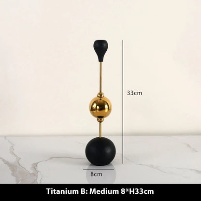 Elegant stainless steel and wooden candlestick set with a captivating design that creates a soothing ambience in any living space