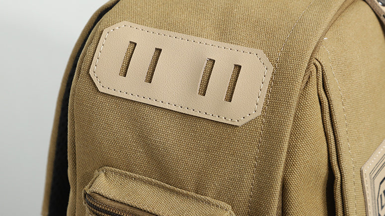 Premium canvas backpack with versatile design and spacious interior for British leisure, sports, and travel needs