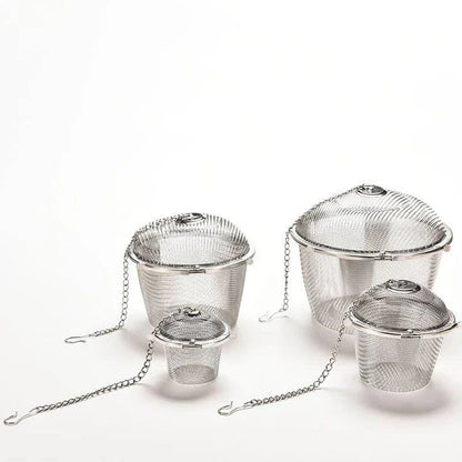 Premium stainless steel tea infuser with a reusable, bowl-shaped design for convenient and flavourful loose-leaf tea brewing