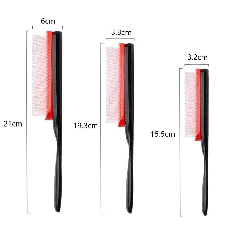 Premium 9-Row Detangling Hair Brush with Soft Nylon Bristles and Ergonomic Rubber Handle for Effortless Styling and Scalp Massage