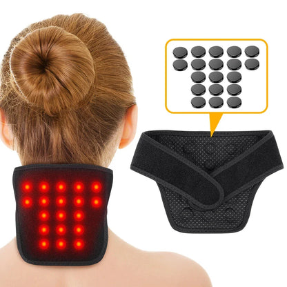 Premium Magnetic Heating Neck Support Brace with 19 Tourmaline Magnets for Neck Pain Relief and Muscle Relaxation