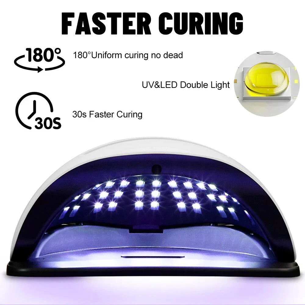 Trendha 320W High Power UV LED Nail Lamp with 4 Timers and Smart Sensor for Salon-Quality Nails at Home