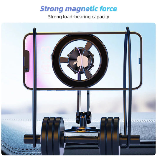 Premium Magnetic 360° Rotating Car Phone Holder with Secure Magnetic Grip and Adjustable Viewing Angle