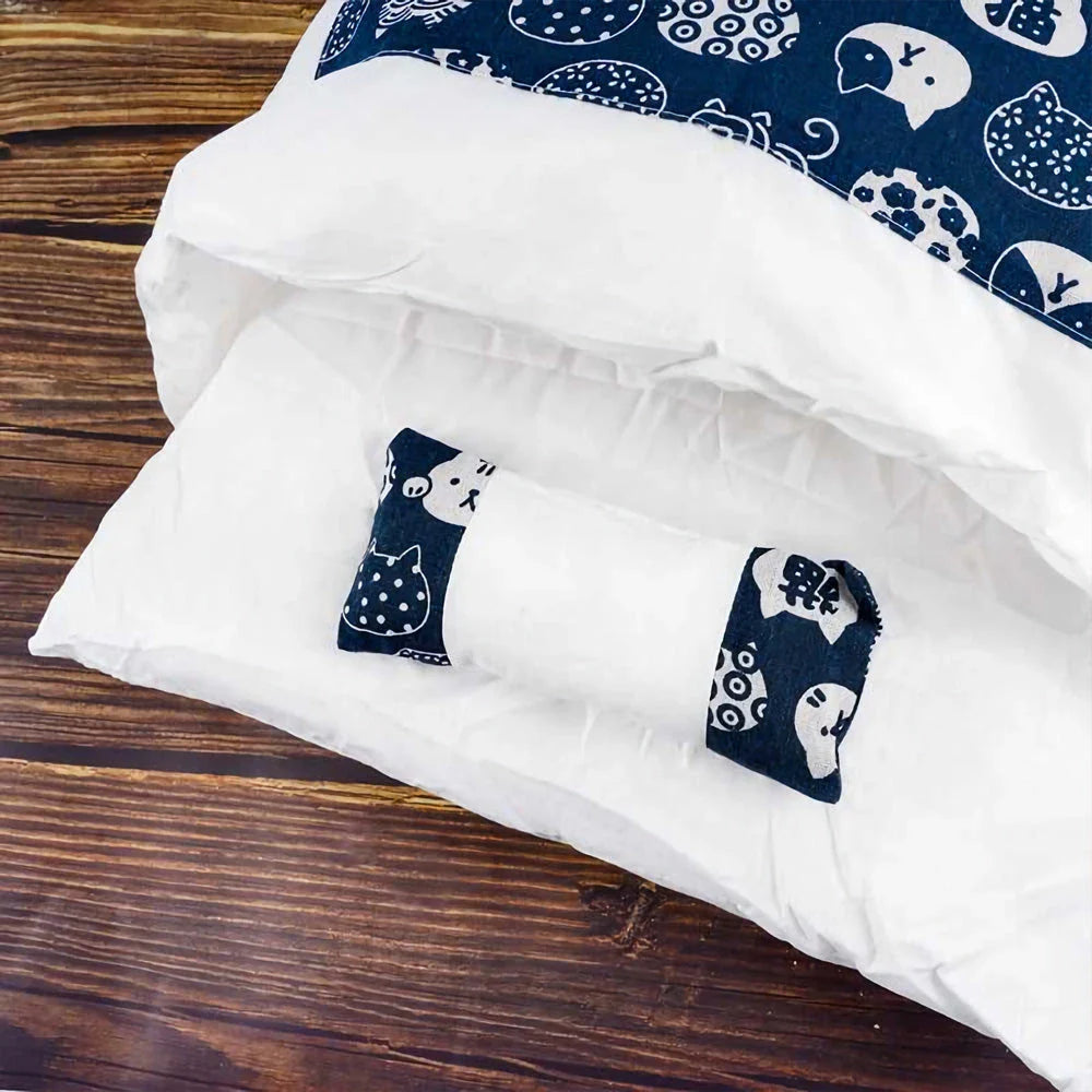 Printed Cat Cave Bed in various sizes and colours, providing cosy and secure retreat for cats
