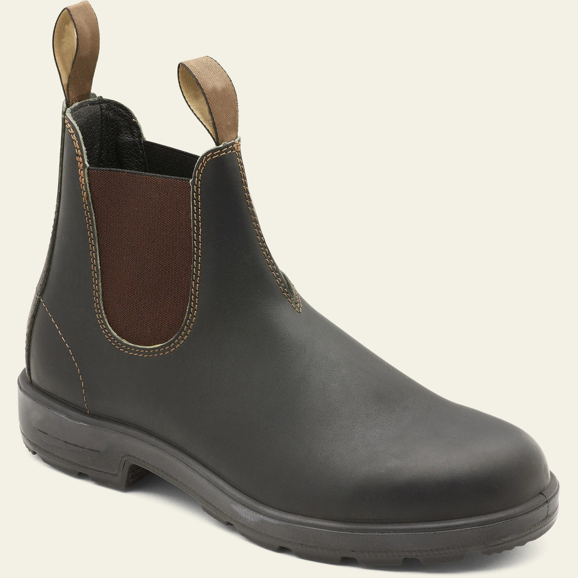 Pair of stylish Chelsea boots in black, made with high-quality materials and featuring a classic British design.