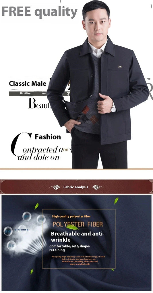 Premium British men's autumn jacket in various colours with tailored silhouette and practical pockets