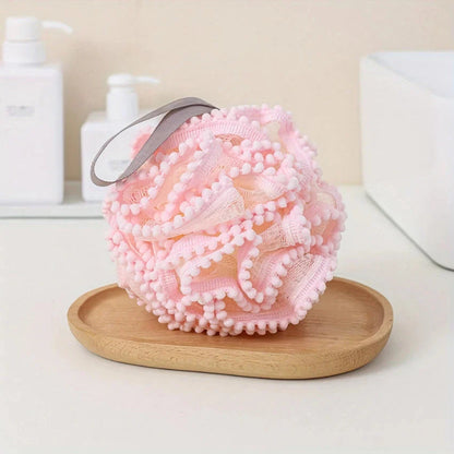 Elegant Flower Lace Bath Sponge Ball - Luxurious Exfoliating Sponge for Radiant Skin