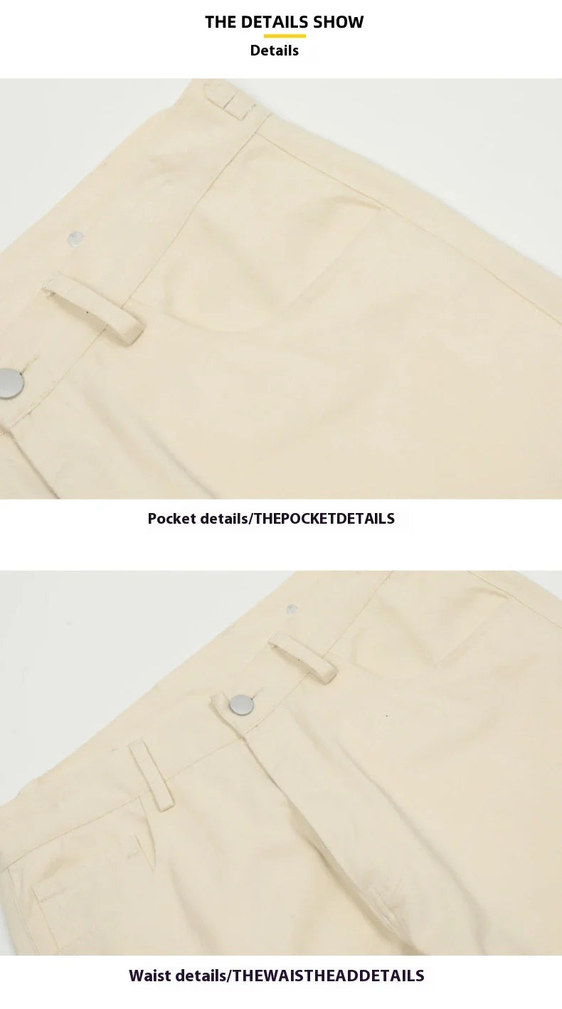 Premium men's overalls with innovative three-dimensional pleated design and large pockets, made from durable cotton fabric
