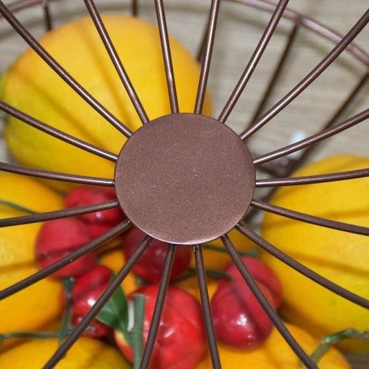 Premium iron fruit basket with ample storage capacity for fresh produce, designed for elegant kitchen organisation