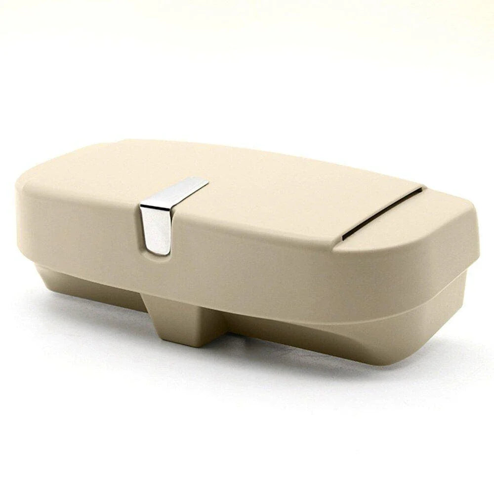 Premium magnetic car sunglasses case with secure clip-on design and card slot for storage