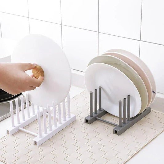 A sleek and compact dish organiser made with durable ABS material, designed to streamline kitchen storage and add elegance to your space.
