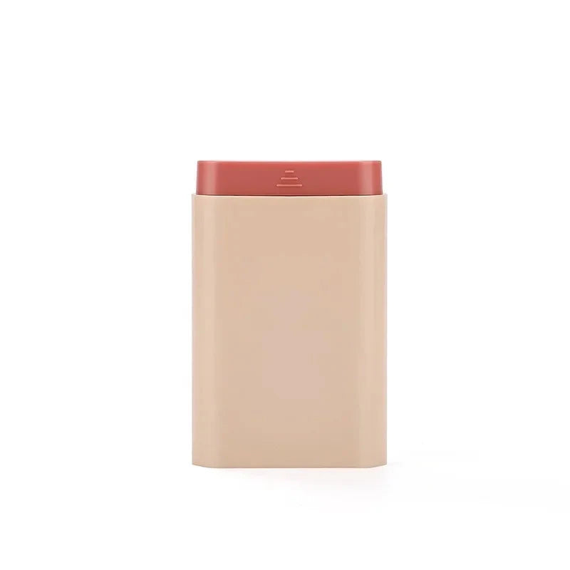 Compact 7-day portable pill organiser with six grids for storing daily medications, supplements, and vitamins