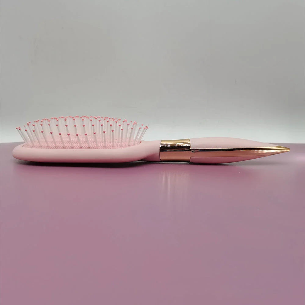 Professional Beauty Hair Brush with round-ended nylon pins for gentle scalp massage and healthy hair