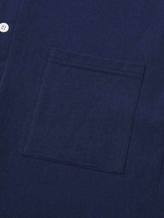 Men's premium British cotton and linen long sleeve shirt in a range of classic colours and sizes