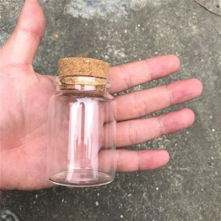 Premium 80ml glass spice jar with cork lid for storing and preserving herbs, spices, and seasonings