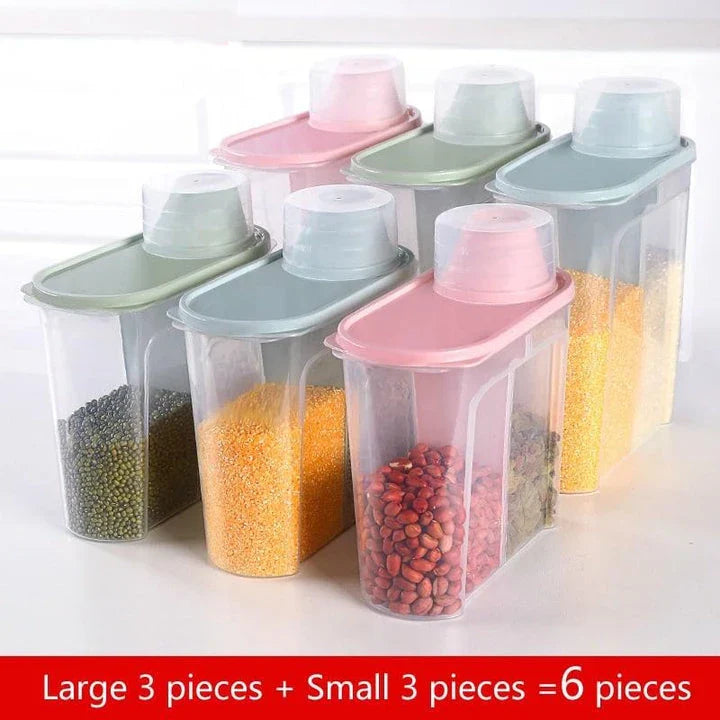 Premium plastic food storage containers set with airtight lids and transparent design for efficient kitchen organisation